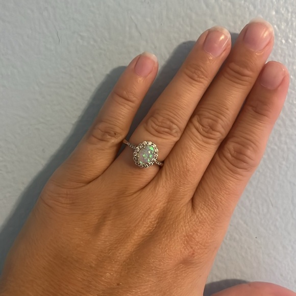 Ethereal Opal Silver Ring Size 6 - Picture 5 of 7